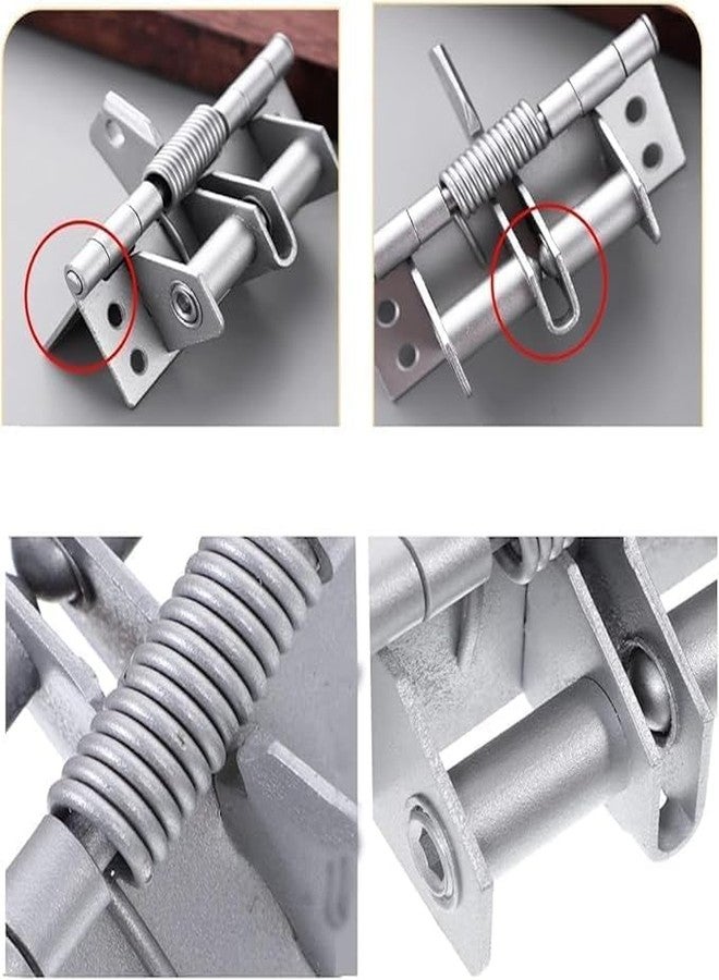 VishBin 3 in 1 Automatically Hidden Door Hinge Lock | Spring Door Closer | Easy to Install to Convert Hinged | Used for Home Doors-Kitchen Cabinet-Wooden Box-Closet | Metal | Pack of 1 (Silver) - Image 5